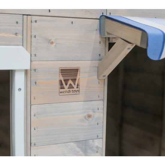 Wendi Toys Houten speelhuis strandwinkel blauw voor buiten / tuin - Image 4