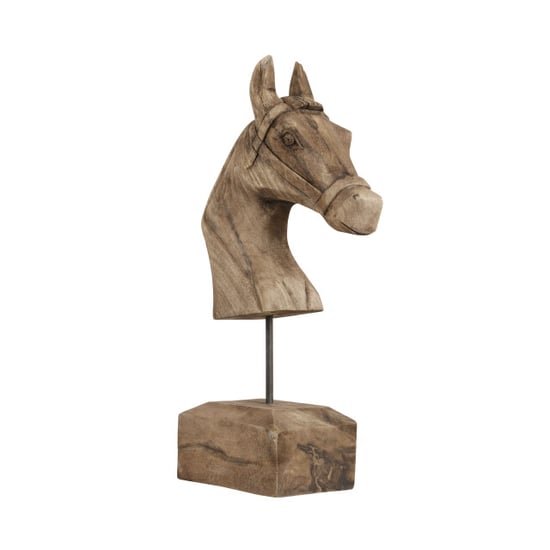 Light & Living Ornament op voet horse hout 25x14x48cm - Image 1
