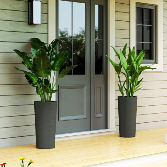 4gardenz 4goodz set van 2 bbloempotten rond 35x60 cm donker - Image 4