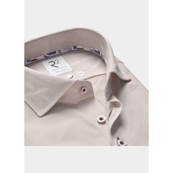 R2 Amsterdam Casual hemd lange mouw solid technical dobby knitted 132.wsp.001/045 - Image 2