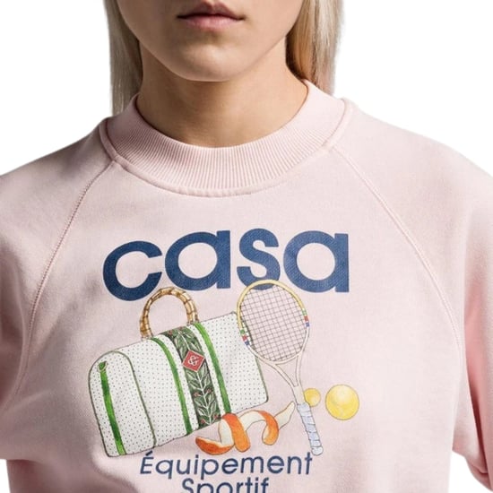 Casablanca Bedrukte Cropped Sport-sweatshirts In Roze - Image 3