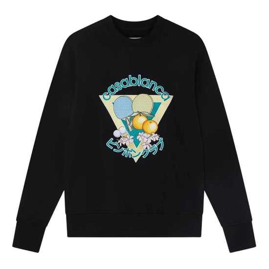 Casablanca Embroidered Ping Pong Club Black Sweatshirts - Image 1
