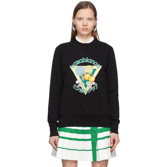 Casablanca Embroidered Ping Pong Club Black Sweatshirts - Image 2