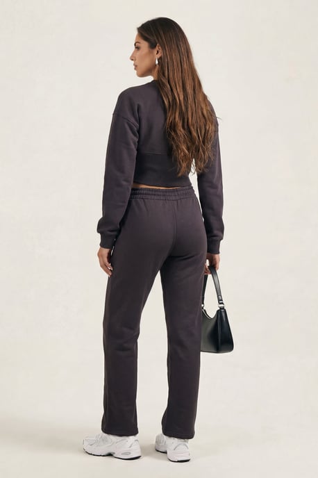 Corset Top And Wide Leg Set Charcoal - Image 3