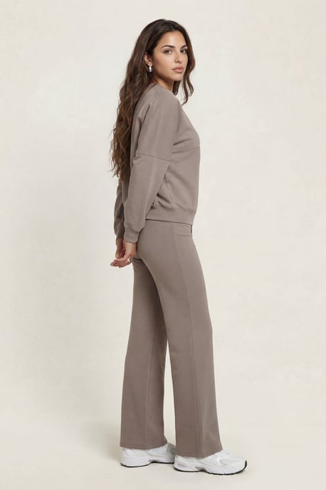 Bomber Jacket And Flare Jogger Set Grey - Image 3
