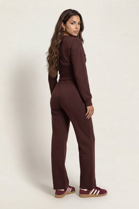 Corset Top And Wide Leg Set Chocolate - Image 2
