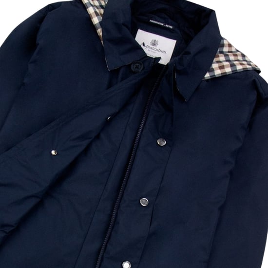 Aquascutum Active Packable Trench Navy Blue Jacket - Image 3