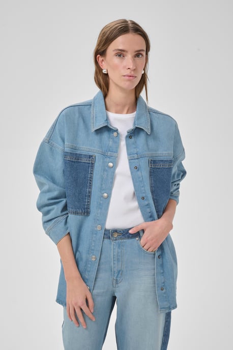 MWMazie 139 Boxy Mix Shirt Denim jacket Box fit - Image 3