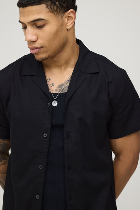 Holiday Linen Blend Regular Shirt & Relaxed Short Set - Image 3
