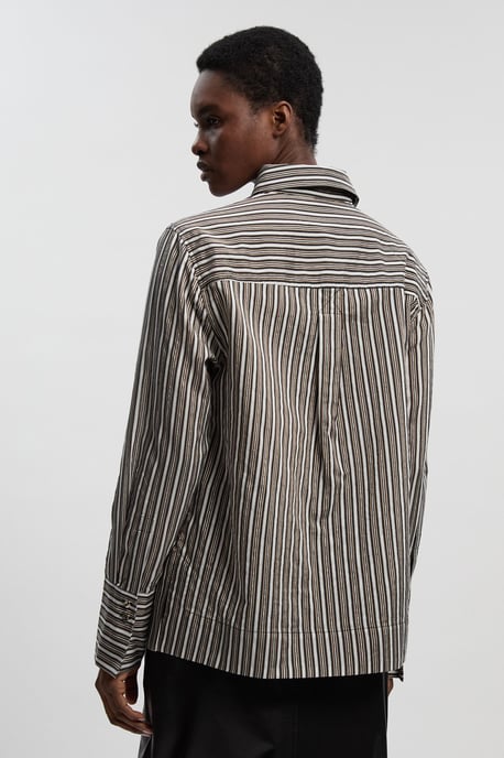 Poplin Stripe BIb Woven Shirt - Image 4