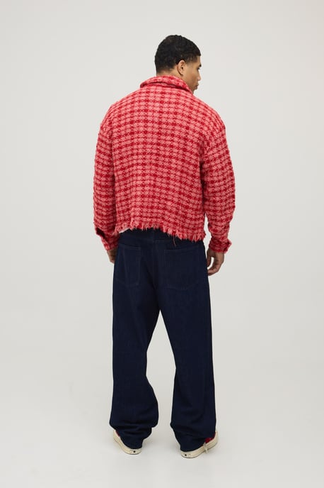 Oversized Check Boucle Over Shirt - Image 2