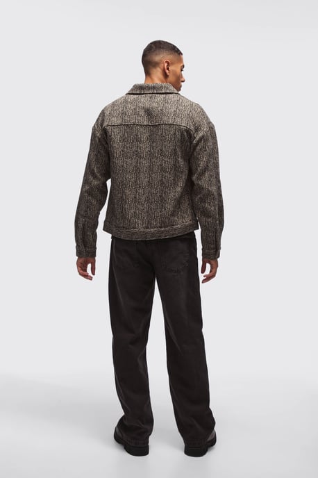 Heavyweight Boucle Herringbone Overshirt - Image 2