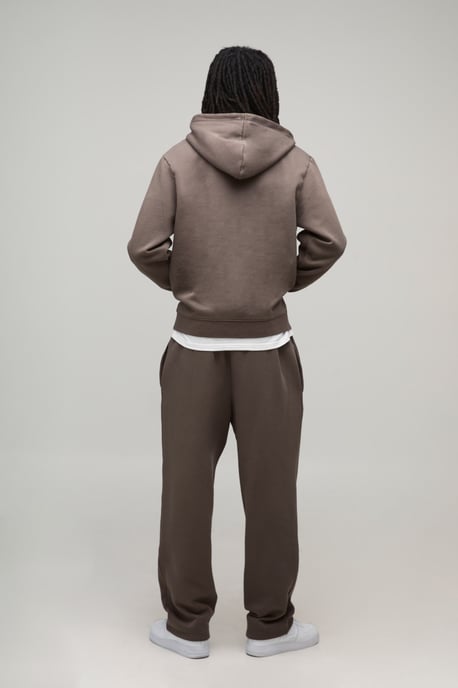 Essential Washed Boxy Zip Through Hoodie - Image 2