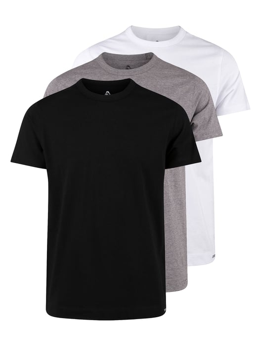 Luke 1977 Men's Reco Crew 3Pack T-shirts in Black White Grey - Image 1