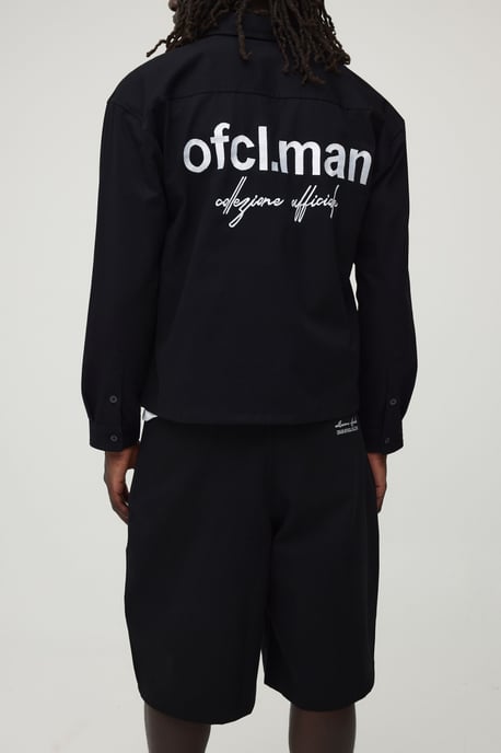 Soft Twill Embroidered Oversized Overshirt & Parachute Short Set - Image 2