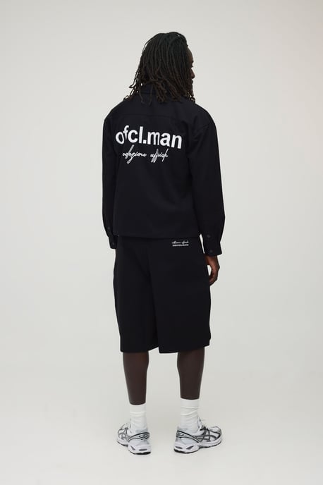 Soft Twill Embroidered Oversized Overshirt & Parachute Short Set - Image 3