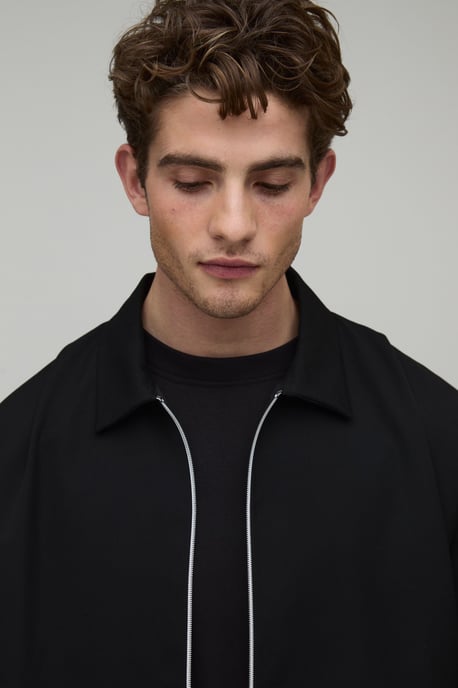 Pleat Detail Zip Up Half Sleeve Overshirt Co-Ord - Image 3