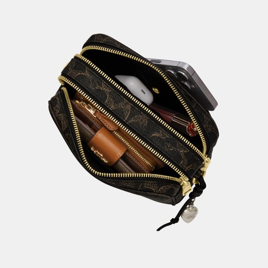 Mini Carey Crossbody Bag In Loved Signature Canvas - Image 3