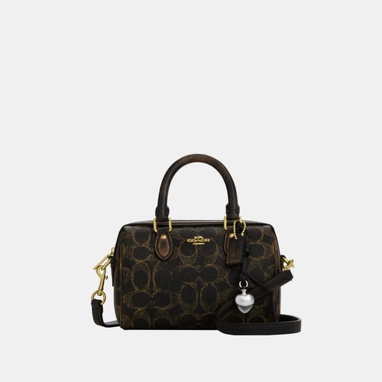 Mini Rowan Crossbody Bag In Loved Signature Canvas With Charms - Image 1