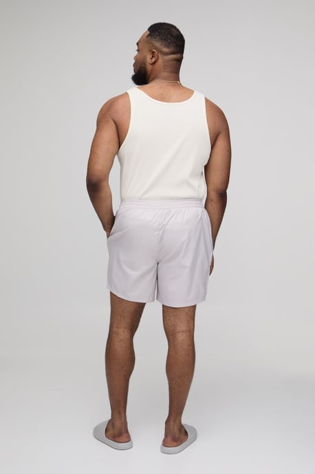 Plus St Tropez Placement Print Mid Length Swim Shorts - Image 2