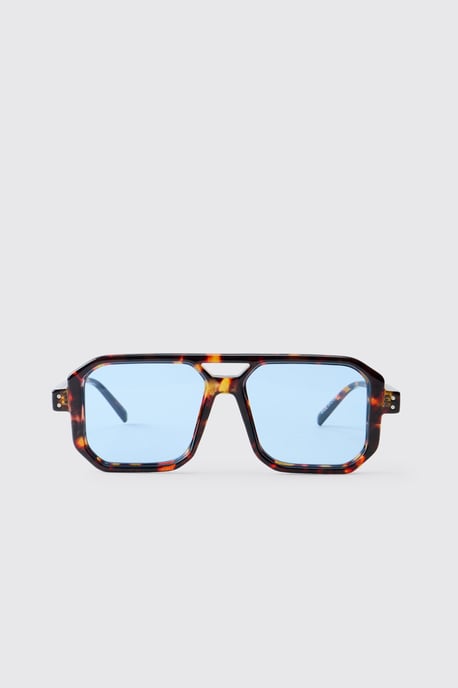 Plastic Square Aviator Sunglasses - Image 2
