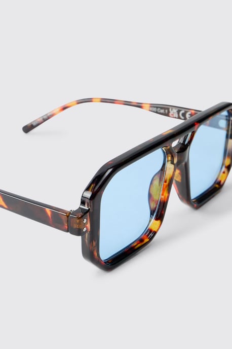 Plastic Square Aviator Sunglasses - Image 3