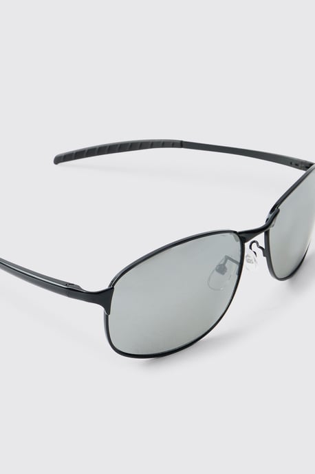 Metal Rectangle Sunglasses - Image 3