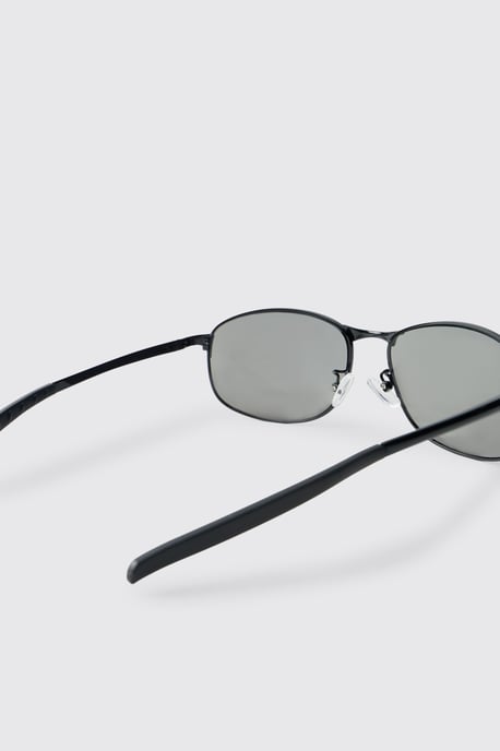 Metal Rectangle Sunglasses - Image 4
