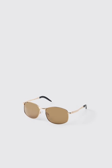 Brown Lens Rectangle Sunglasses - Image 1