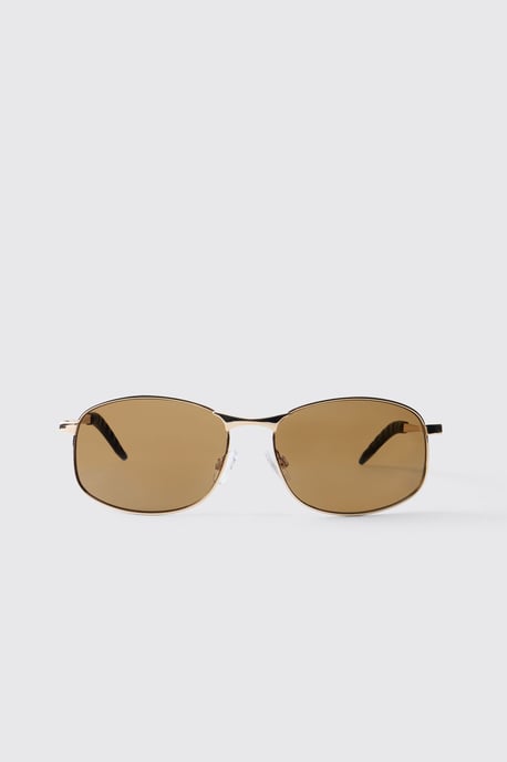 Brown Lens Rectangle Sunglasses - Image 2