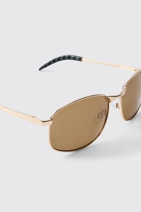 Brown Lens Rectangle Sunglasses - Image 3