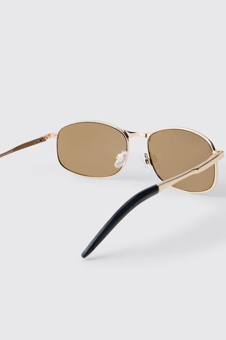 Brown Lens Rectangle Sunglasses - Image 4
