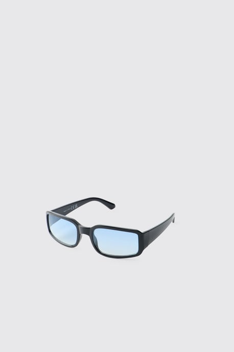 Blue Lens Rectangle Sunglasses - Image 1