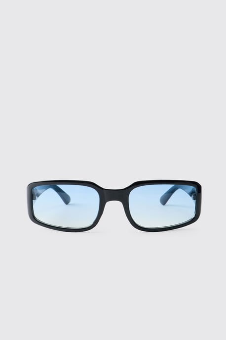 Blue Lens Rectangle Sunglasses - Image 2