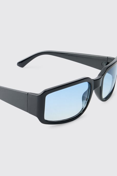 Blue Lens Rectangle Sunglasses - Image 3
