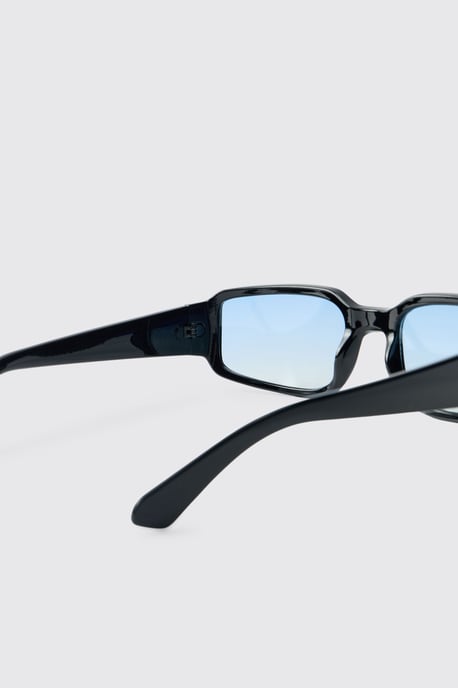 Blue Lens Rectangle Sunglasses - Image 4
