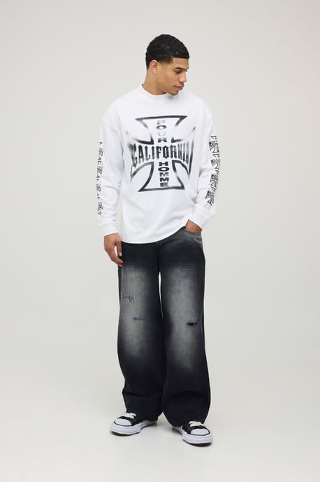 Baggy Rigid Washed Denim Jeans - Image 4