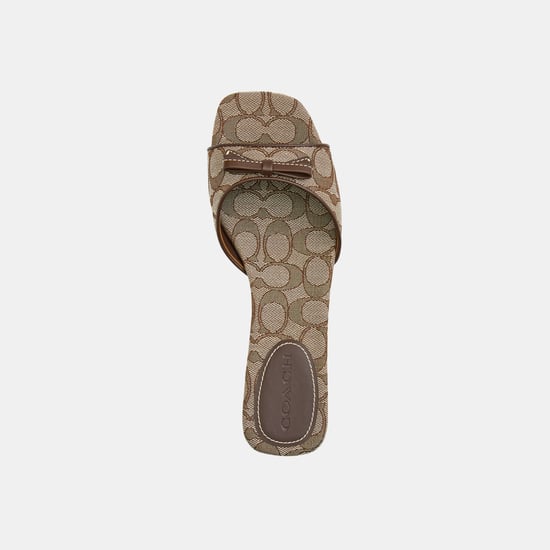 Bow Kitten Heel Sandal In Signature Jacquard - Image 3