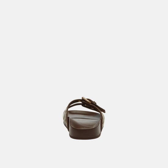 Two Band Buckle Sandal In Signature Jacquard - Image 4
