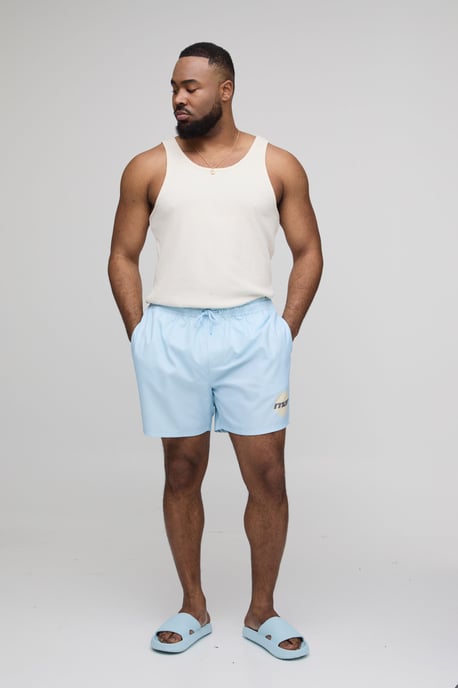 Plus Man Placement Print Mid Length Swim Shorts - Image 4