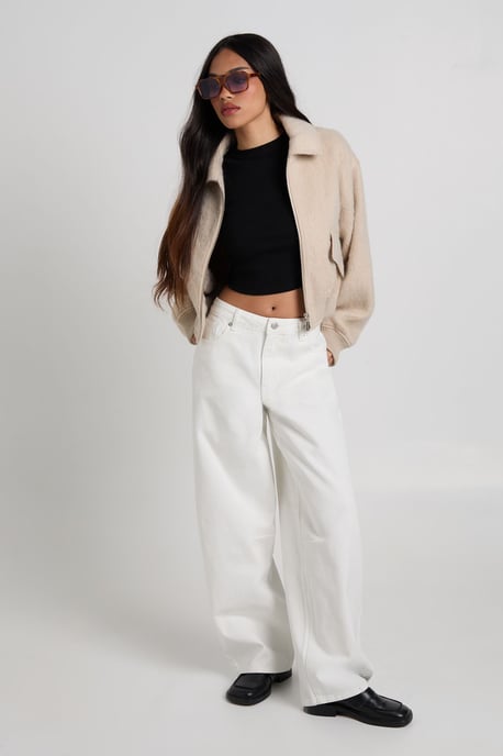 Wool Look Pocket Detail Jacket - Image 1