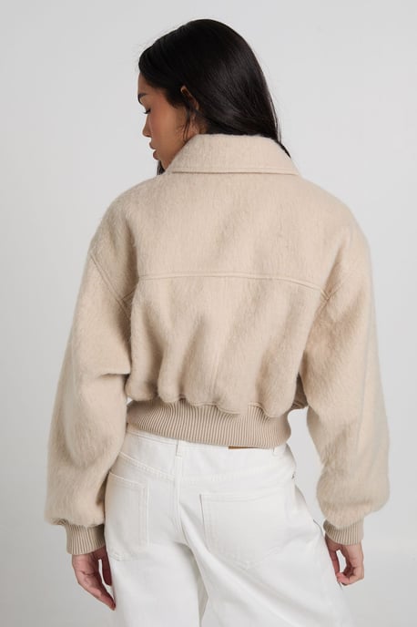 Wool Look Pocket Detail Jacket - Image 2