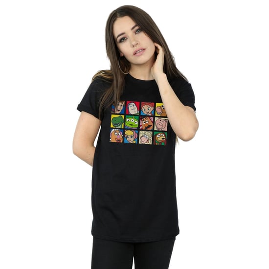 Disney Womens/Ladies Toy Story Character Squares Cotton Boyfriend T-Shirt (Black) - Image 2