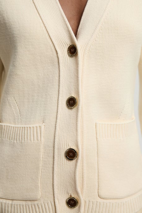 Cotton Knitted Button Cardigan - Image 3