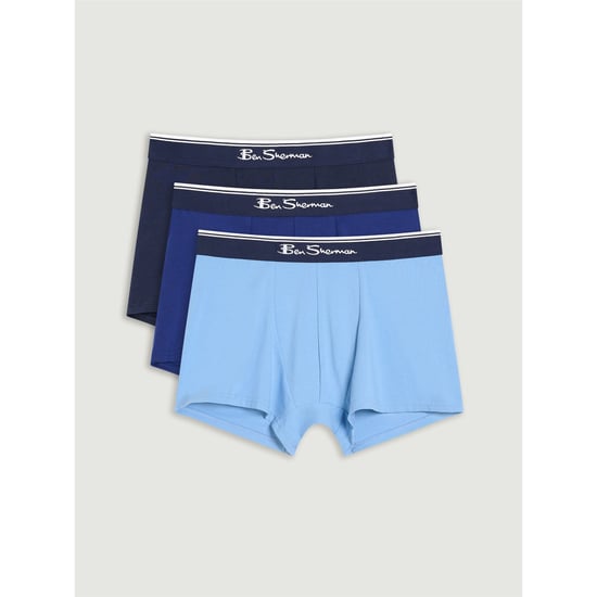 Ben Sherman Mens Mod Signature Stripes Boxer Shorts (Pack of 3) (Blue) - Image 1