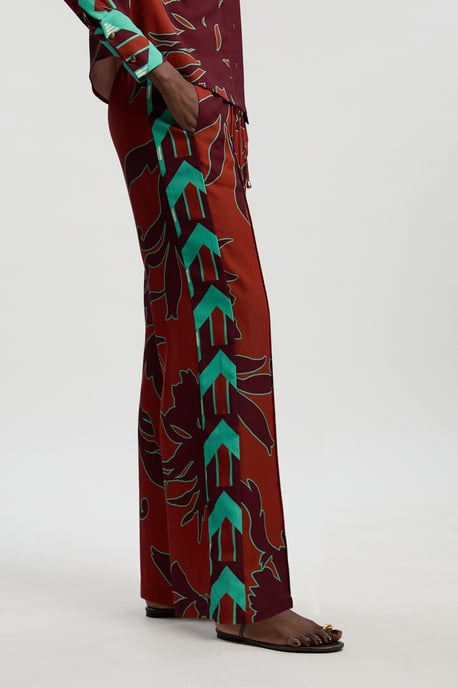 Western Printed Twill Woven Straight Trousers - Image 2