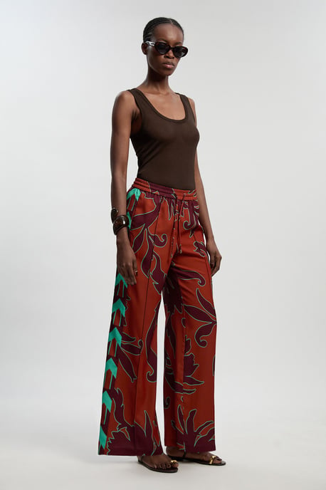 Western Printed Twill Woven Straight Trousers - Image 3