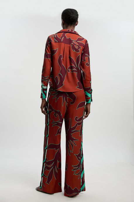 Western Printed Twill Woven Straight Trousers - Image 4