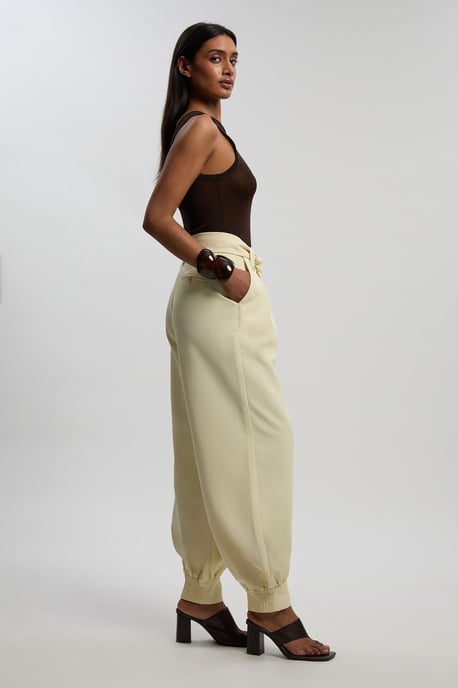 Utility Detail Cuffed Woven Trouser With Belt - Image 2
