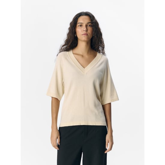 Object Objthess 2/4 lo v-neck knit top noo - Image 4